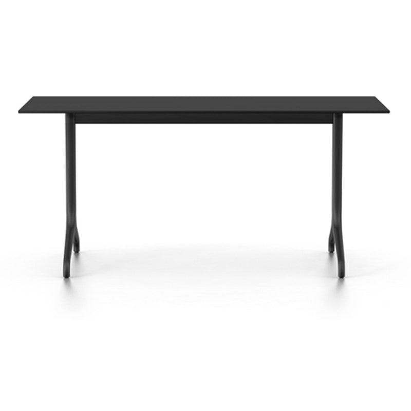 Belleville Rectangular Table Dining Tables Vitra 63" L x 29.5" - black solid core top - outdoor 