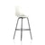 Eames Molded Plastic Bar Stool bar seating herman miller Black Base Frame Finish White Standard Glide With Felt Bottom + $20.00