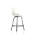 Eames Molded Plastic Counter Stool bar seating herman miller Black Base Frame Finish White Standard Glide With Felt Bottom + $20.00