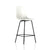 Eames Molded Plastic Counter Stool bar seating herman miller Black Base Frame Finish White Standard Glide