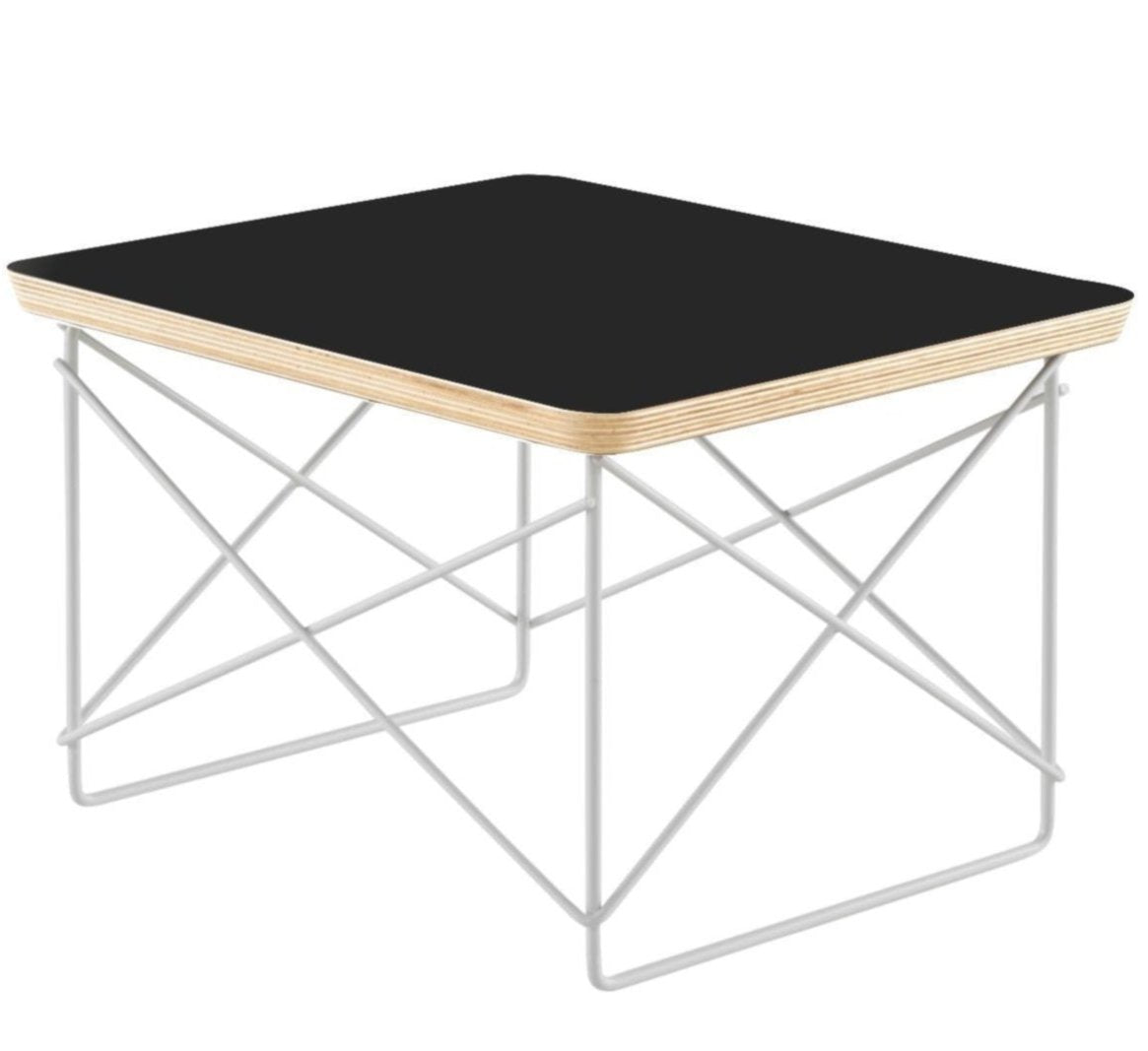Eames Wire Base Low Table side/end table herman miller Black White 