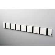 Knax Horizontal Colored Coat Hook Coat Hooks Loca 8 hooks Black White