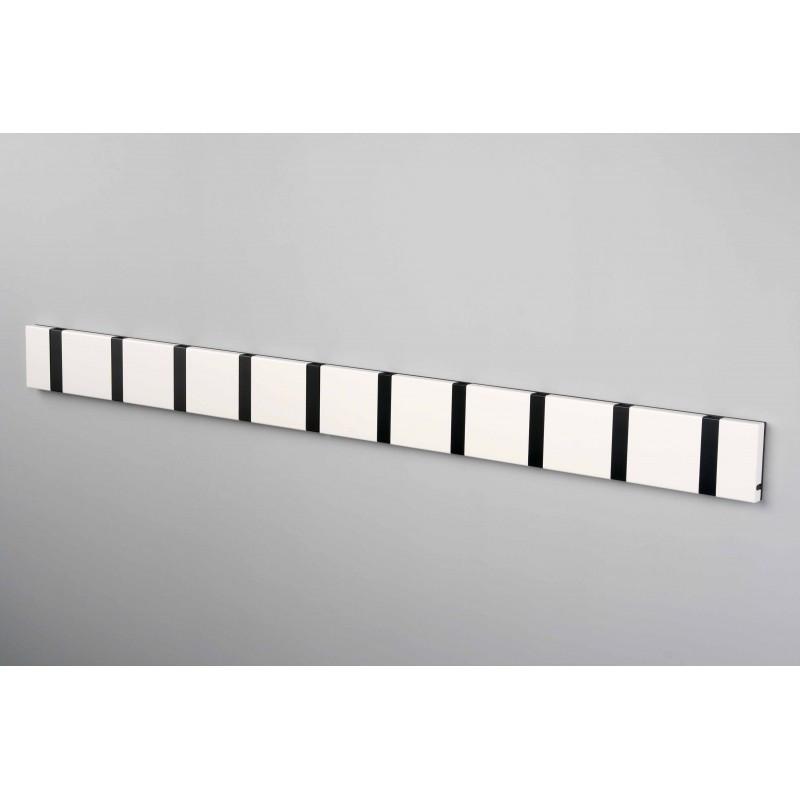 Knax Horizontal Colored Coat Hook Coat Hooks Loca 10 hooks Black White