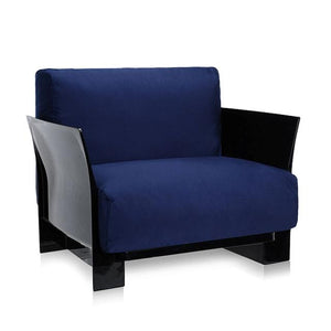 Pop Chair Lounge Chair Kartell Black Blue 