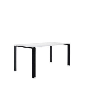 Four Table - Laminate Top Dining Tables Kartell Standard - 63" Black Body/White Top 