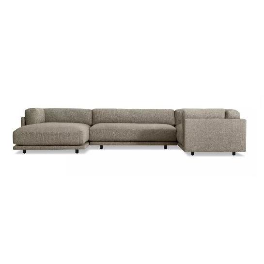 Sunday L Sectional Sofa With Chaise sofa BluDot Left Arm Sanford Black 