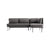 Bloke Armless Sofa with Chaise Sofa BluDot Gabro Grey Right Chaise 