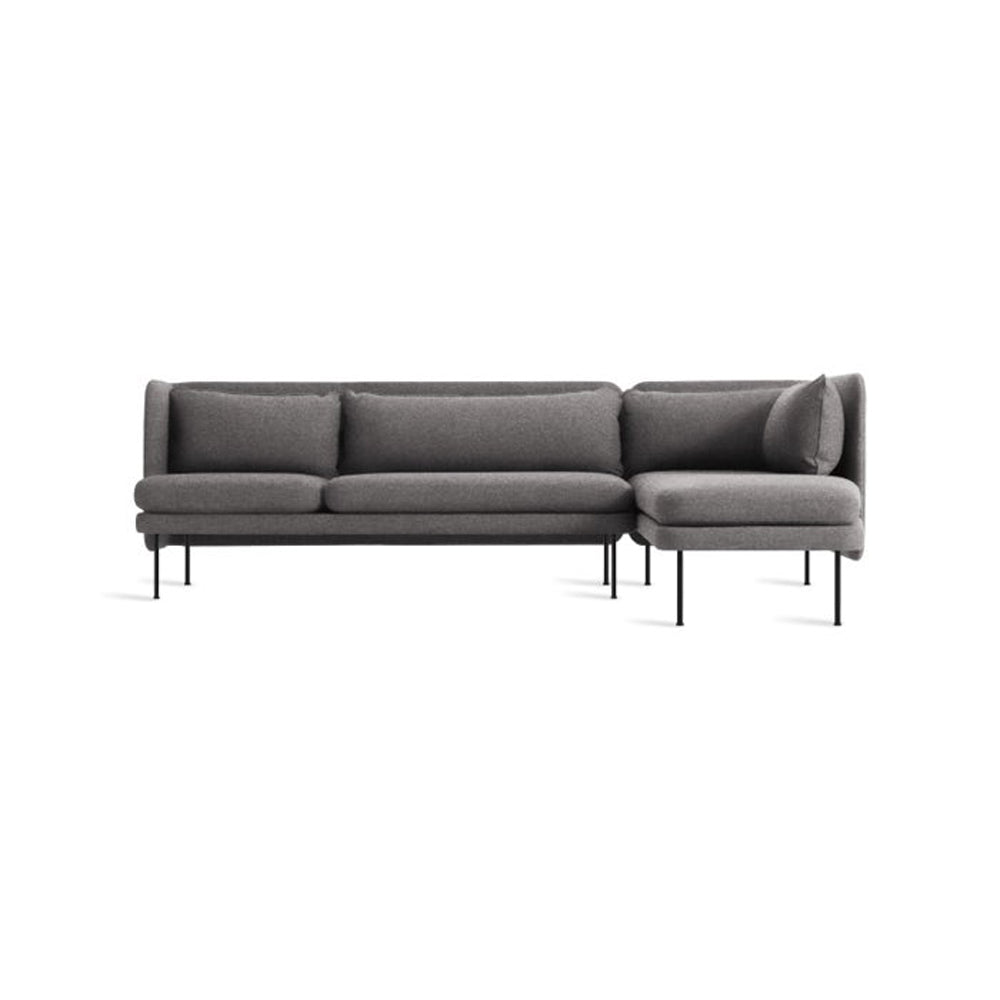 Bloke Sofa with Chaise Sofa BluDot Gabro Grey Right Chaise 