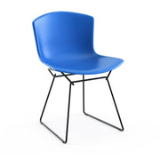 Bertoia Molded Shell Side Chair Side/Dining Knoll Blue Black 