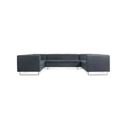 Bonnie and Clyde U-Shaped Sectional Sofa Sofa BluDot Ink Leather 