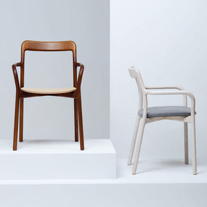 Branca Chair Side/Dining Mattiazzi Brown Ash/Natural Seat Ash Nord Wool Charcoal 