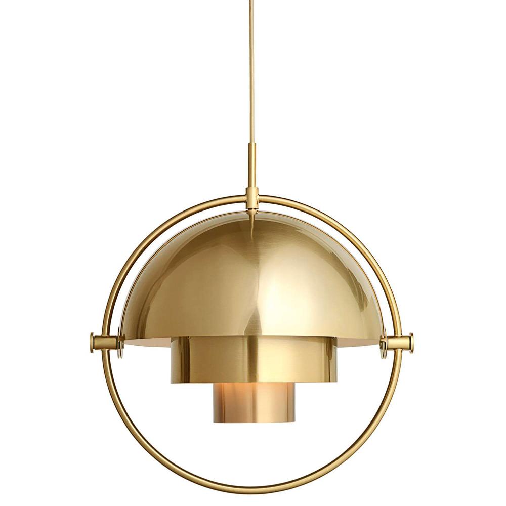 Multi-Lite Pendant Light hanging lamps Gubi All brass 