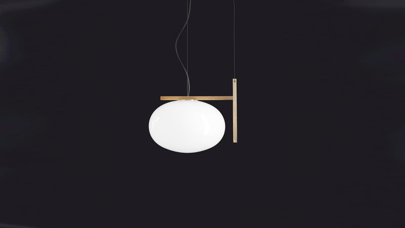 Alba Pendant Light Pendant Lights Oluce 1-Arm Satin brass 
