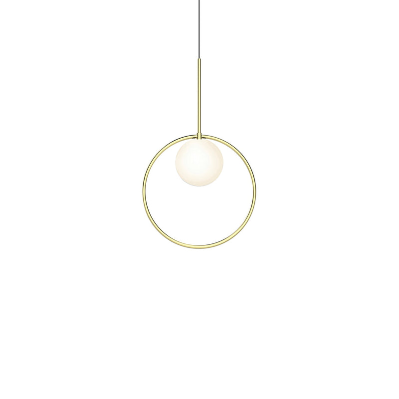 Bola Halo Led Pendant Pendant Lights Pablo Brass 12" 