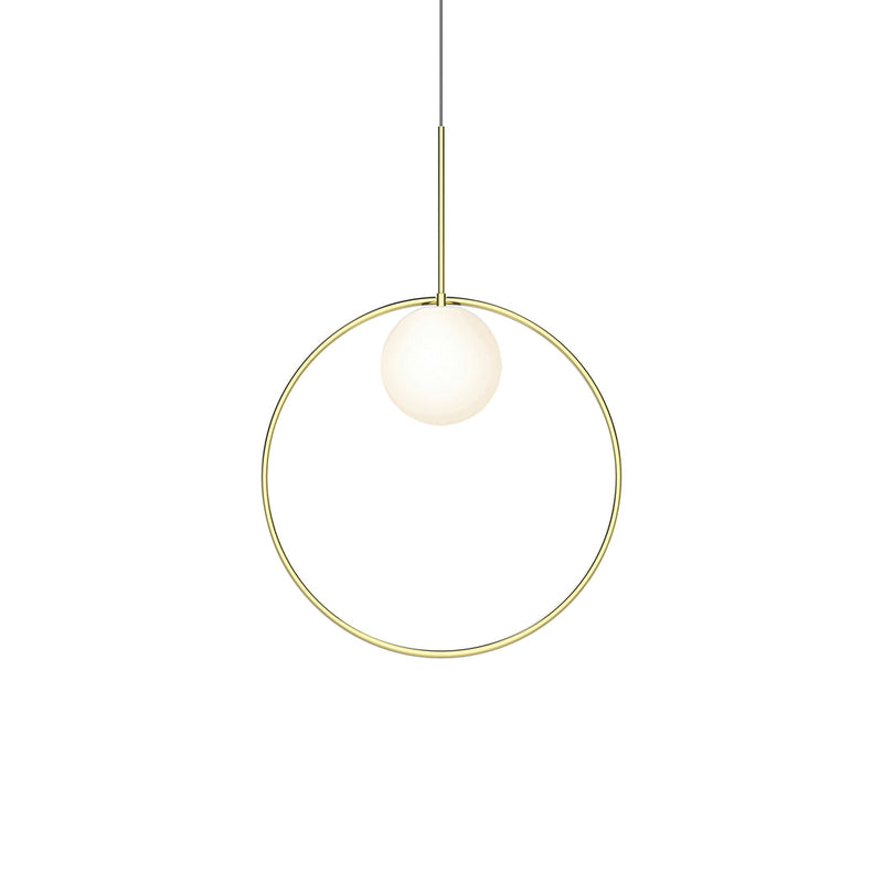 Bola Halo Led Pendant Pendant Lights Pablo Brass 18" 