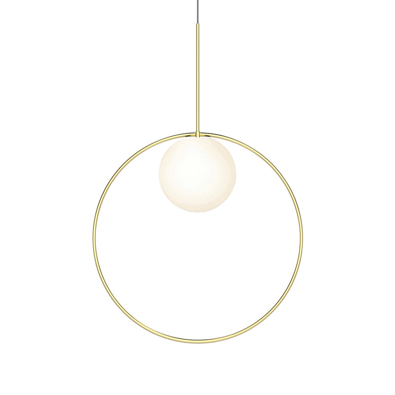 Bola Halo Led Pendant Pendant Lights Pablo Brass 22" 