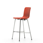 Hal Stool bar seating Vitra medium seat height - 25.5" h brick basic dark glides for carpet
