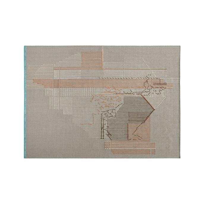 Backstitch Composition Rug Rug Gan Brick 5’7" x 7’11" 