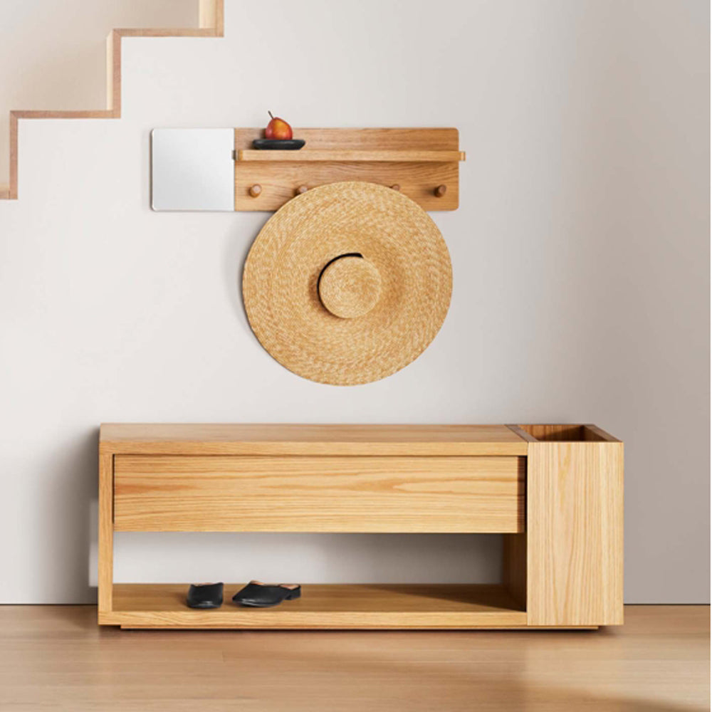 Candid Wall Shelf with Hooks Coat Hooks BluDot 