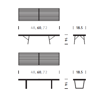 Nelson Cane Bench Benches herman miller 