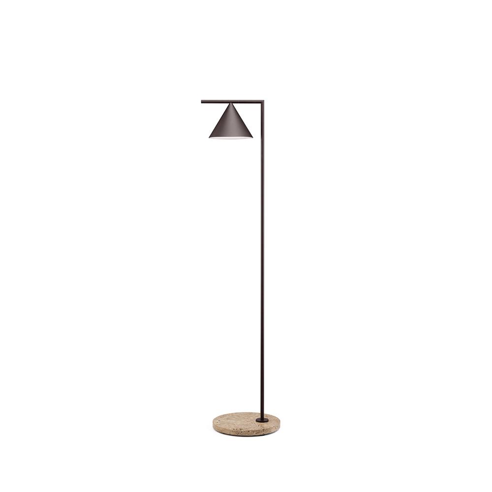 Captain Flint Outdoor / Indoor Floor Lamp Outdoor Lighting Flos Deep Brown / Travertino Imperiale 2700K 