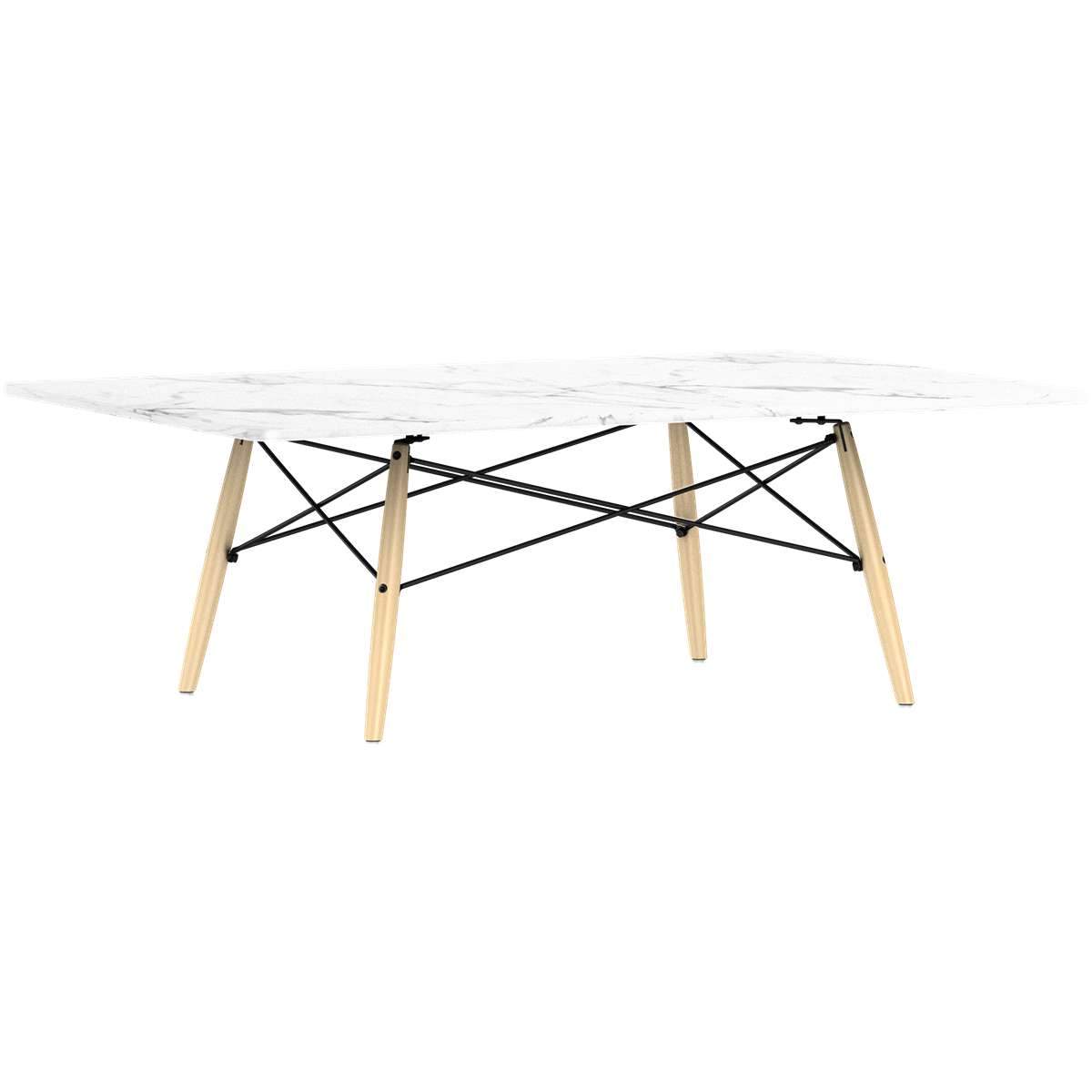 Eames Rectangular Dowel Leg Coffee Table Coffee Tables herman miller Carrara Marble +$1420.00 White Ash +$30.00 Black