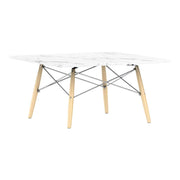 Eames Square Dowel Leg Coffee Table Coffee Tables herman miller Carrara Marble +$1000.00 White Ash +$30.00 Chrome +$15.00