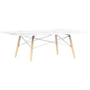 Eames Rectangular Dowel Leg Coffee Table Coffee Tables herman miller Carrara Marble +$1420.00 White Ash +$30.00 White