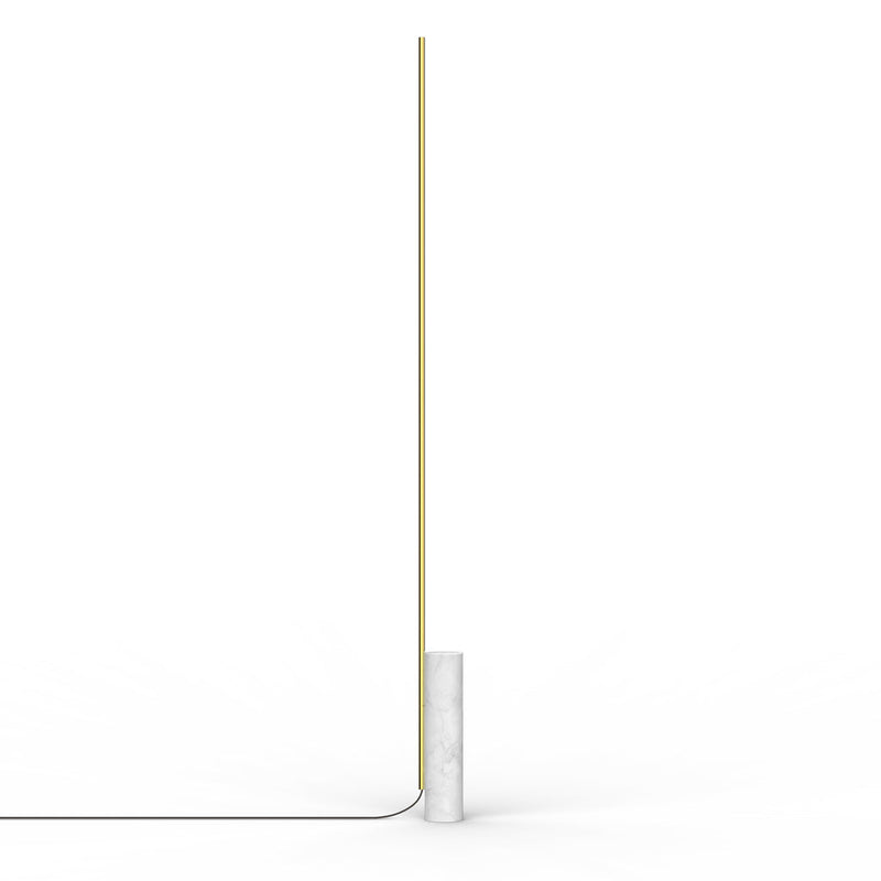 T.O Floor Lamp Floor Lamps Pablo White Carrara Marble Brass 