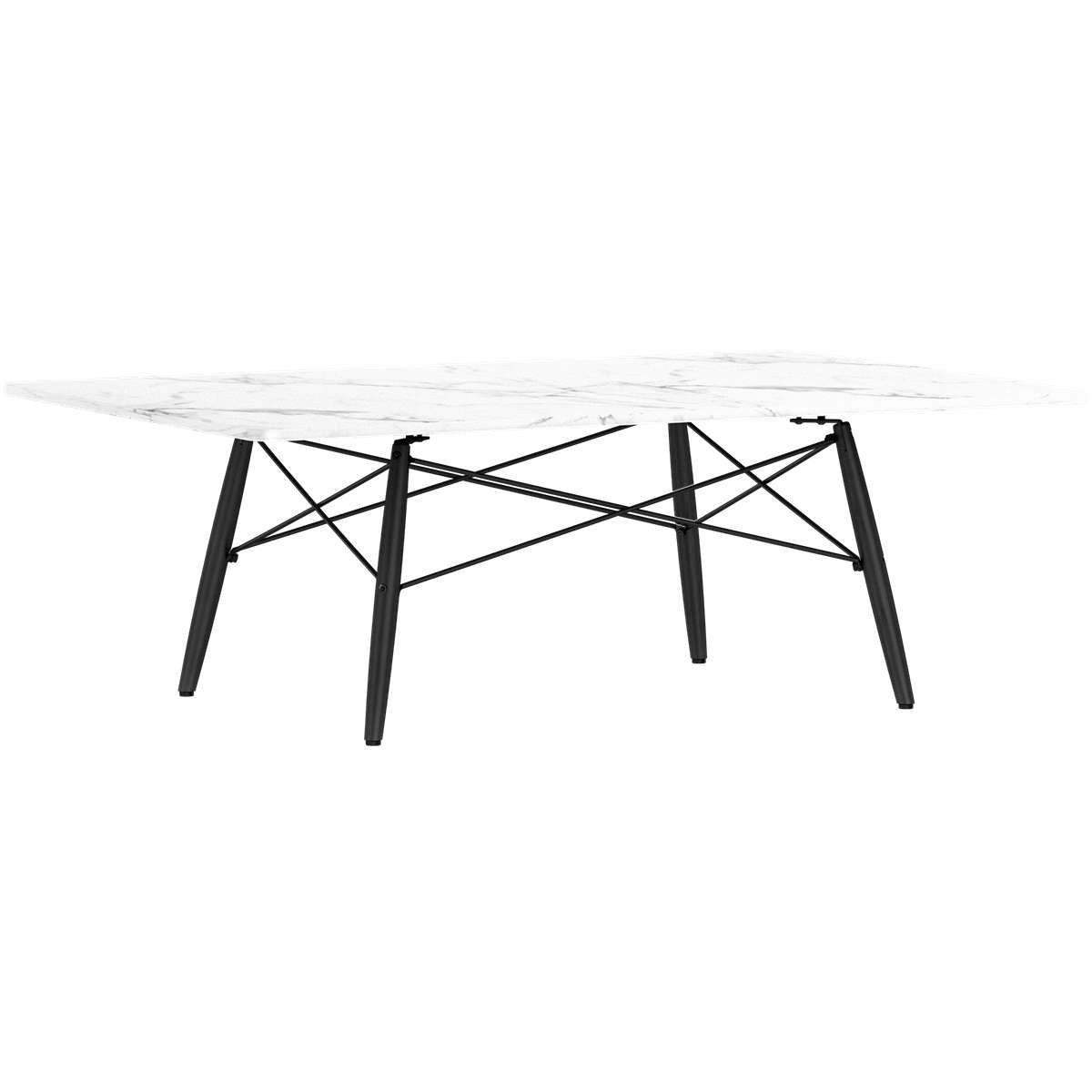 Eames Rectangular Dowel Leg Coffee Table Coffee Tables herman miller Carrara Marble +$1420.00 Ebony +$30.00 Black