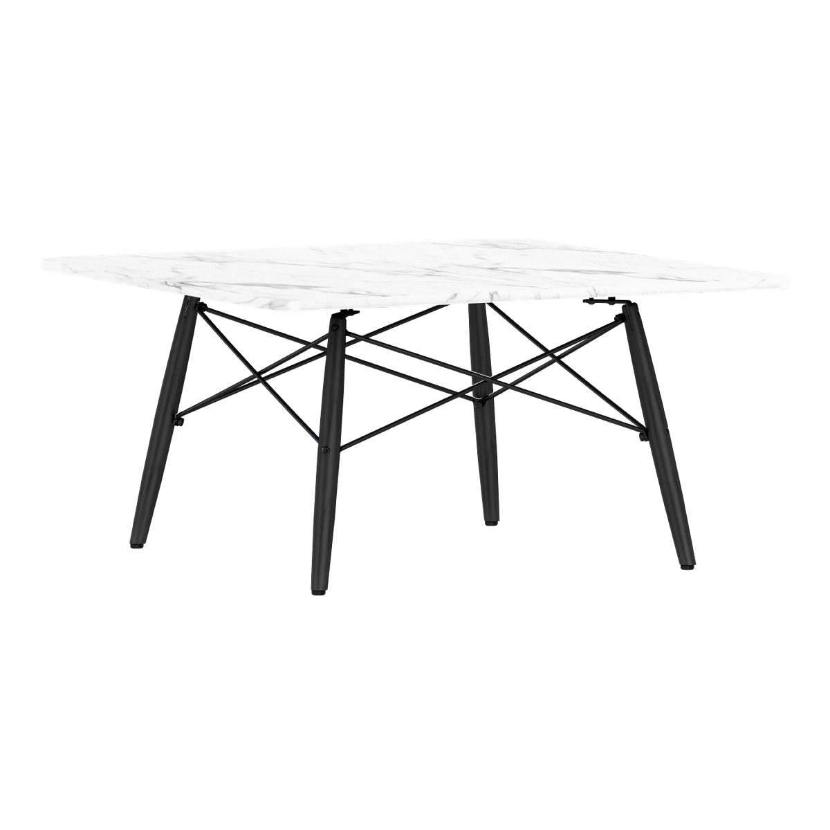 Eames Square Dowel Leg Coffee Table Coffee Tables herman miller Carrara Marble +$1000.00 Ebony +$30.00 Black