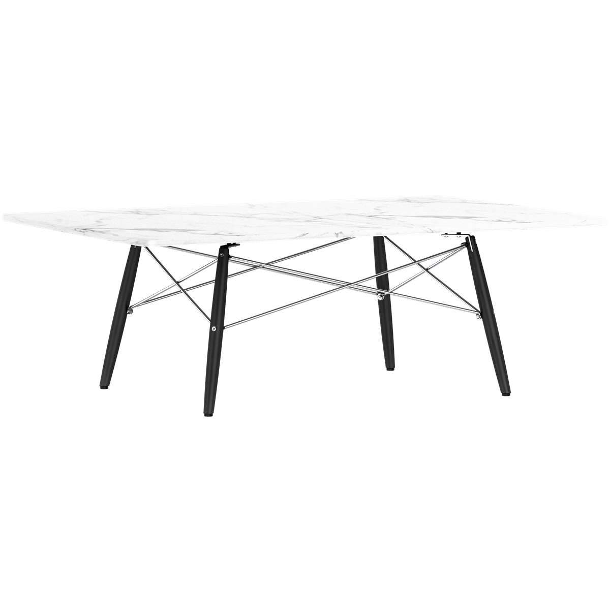 Eames Rectangular Dowel Leg Coffee Table Coffee Tables herman miller Carrara Marble +$1420.00 Ebony +$30.00 Chrome +$15.00