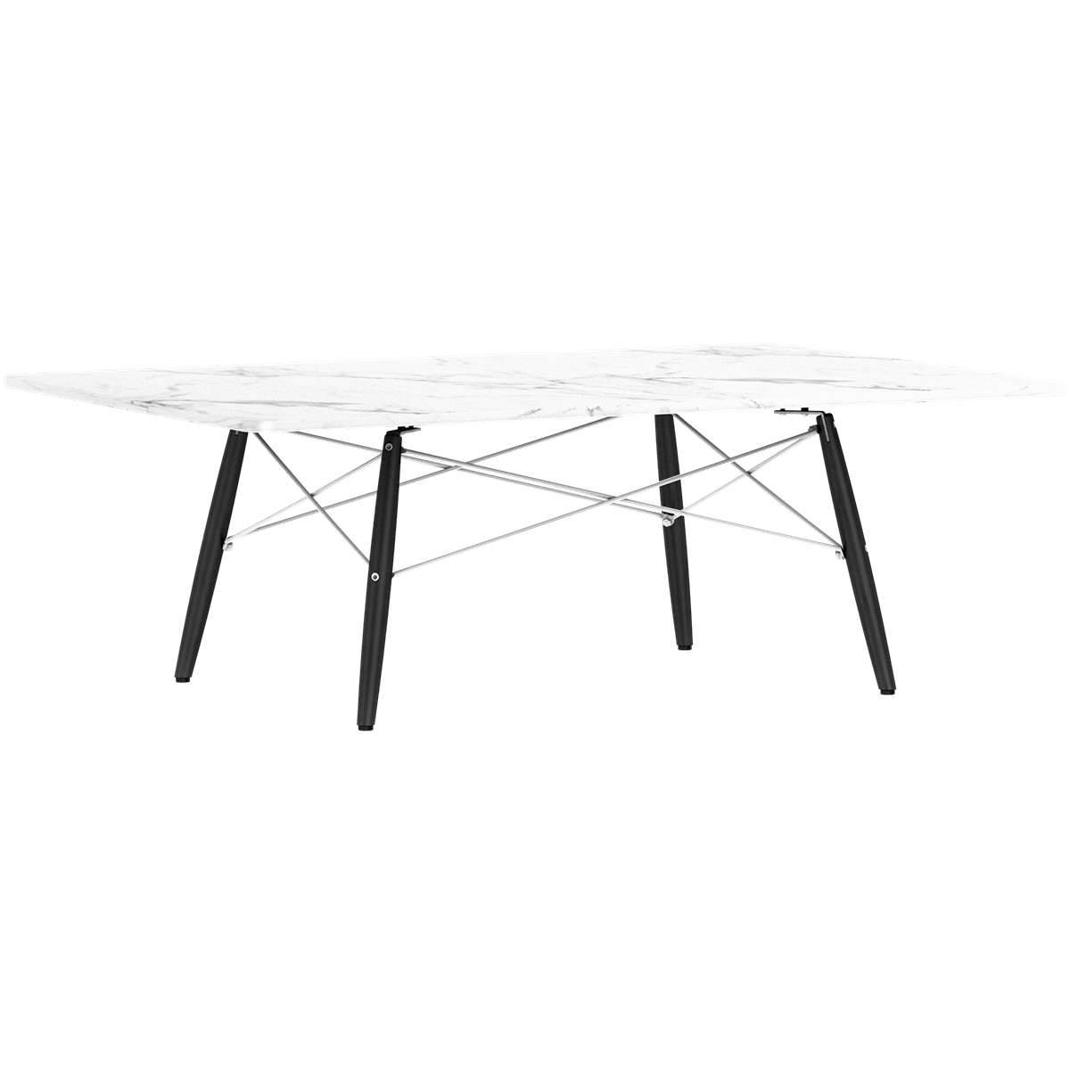 Eames Rectangular Dowel Leg Coffee Table Coffee Tables herman miller Carrara Marble +$1420.00 Ebony +$30.00 White