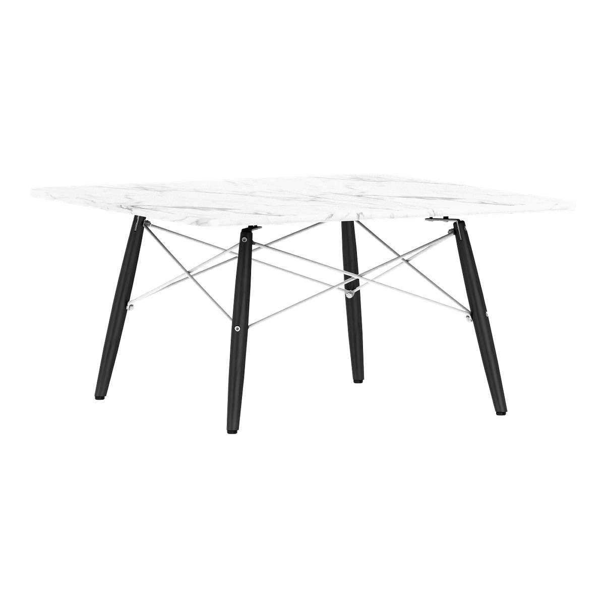 Eames Square Dowel Leg Coffee Table Coffee Tables herman miller Carrara Marble +$1000.00 Ebony +$30.00 White