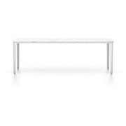 Plate Rectangular Table Coffee Tables Vitra 44.5"L x 16.25" W - Carrara Marble Top - White Base 