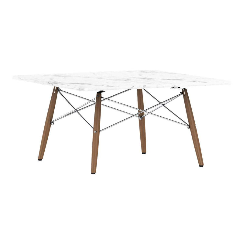 Eames Square Dowel Leg Coffee Table Coffee Tables herman miller Carrara Marble +$1000.00 Walnut +$30.00 Chrome +$15.00