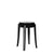 Charles Ghost Stool bar seating Kartell 18.1" Low Stool - Solid Glossy Black 