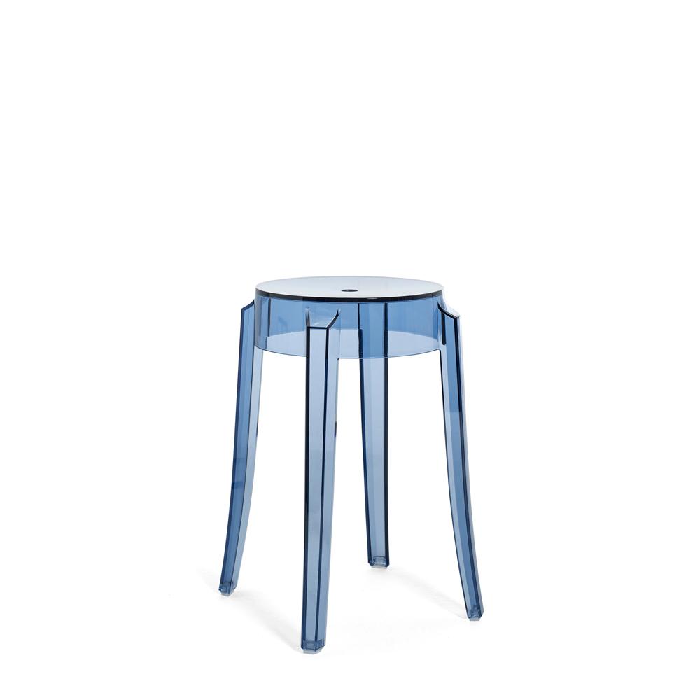 Charles Ghost Stool bar seating Kartell 18.1" Low Stool - Powder Blue 