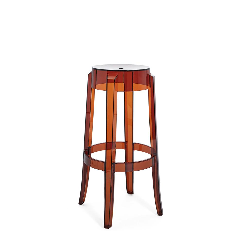 Charles Ghost Stool bar seating Kartell 29.5 Bar Stool - Amber 