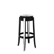 Charles Ghost Stool bar seating Kartell 29.5 Bar Stool - Solid Glossy Black 