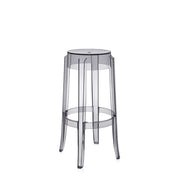 Charles Ghost Stool bar seating Kartell 29.5" Bar Stool - Transparent Smoke Grey 