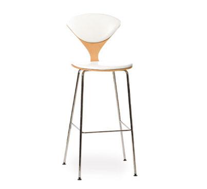 Cherner Metal Leg Stool - Upholstered Seat &amp; Back bar seating Cherner Chair 
