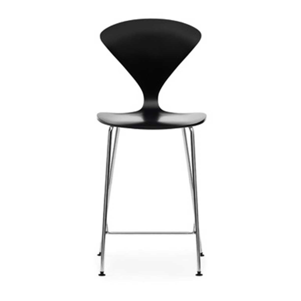 Cherner Metal Leg Stool bar seating Cherner Chair Ebony Lacquer Bar Height 42.5" 