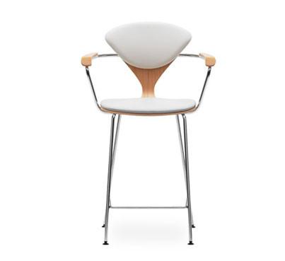 Cherner Stool W/Arms - Upholstered Seat &amp; Back bar seating Cherner Chair 