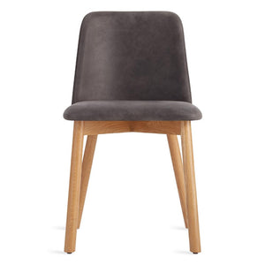 Chip Dining Chair Side/Dining BluDot Slate Leather White Oak 