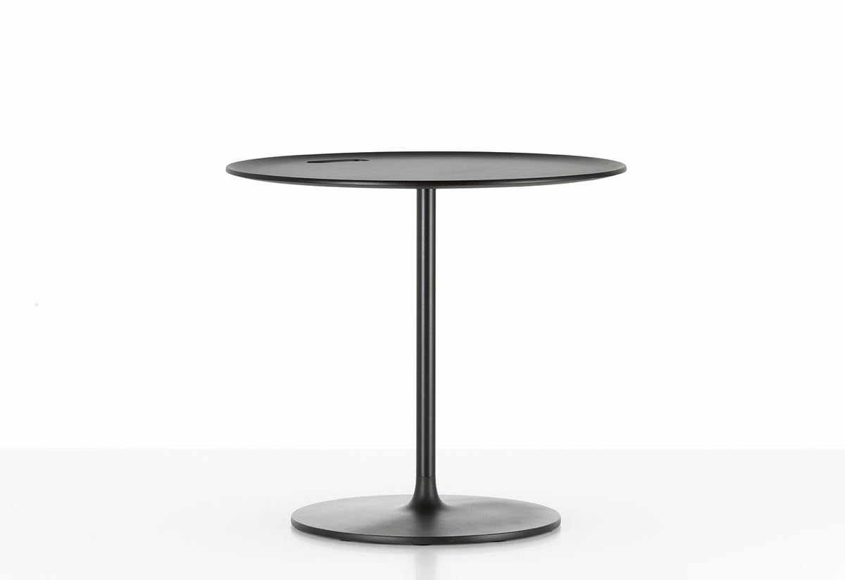 Occasional Low Table side/end table Vitra height 17.7 metal, chocolate 