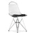 Eames Wire Chair-Leather Seat with Wire Back Side/Dining herman miller Black Leather Standard Glides 