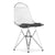 Eames Wire Chair-Leather Seat with Wire Back Side/Dining herman miller Graphite Leather Glides with Felt Bottom 