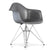 Eames Molded Fiberglass Wire Base Armchair Side/Dining herman miller Trivalent Chrome Base Frame Finish +$50.00 Elephant Hide Grey Seat and Back Standard Glide