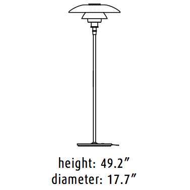 Louis Poulsen PH 4.5/3.5 Glass Floor Lamp Floor Lamps Louis Poulsen 